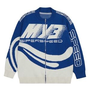 Aelfric Eden Blue and White Knit Sweater